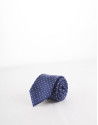 Corbata topos blancos sobre azul