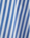 White cotton cross-strap dress with blue stripes | Roberto Verino