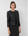 Short black woven jacket - Woman - SS2026 | Roberto Verino