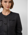 Short black woven jacket - Woman - SS2026 | Roberto Verino