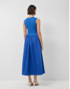 Blue knit and cotton blend dress - Woman | Roberto Verino