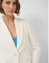 Chaqueta corta trama con brillo blanca - Mujer | Roberto Verino