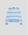 Horizontal striped cardigan in shades of blue | Roberto Verino