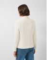 Chaqueta corta trama con brillo blanca - Mujer | Roberto Verino