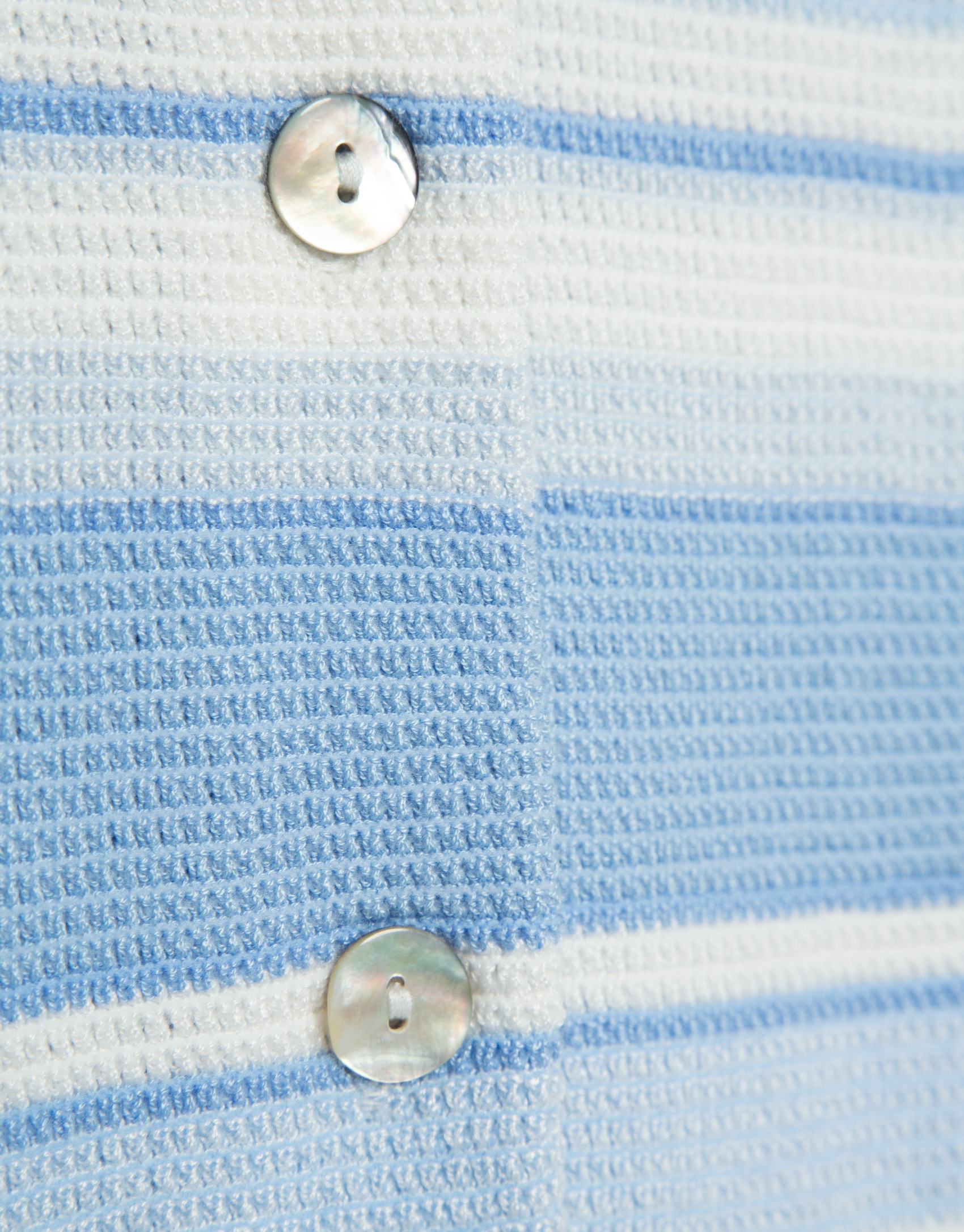 Horizontal striped cardigan in shades of blue | Roberto Verino