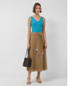 Blue ribbed armhole top - Woman - SS2026 | Roberto Verino