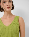 Green ribbed armhole top - Woman - SS2026 | Roberto Verino