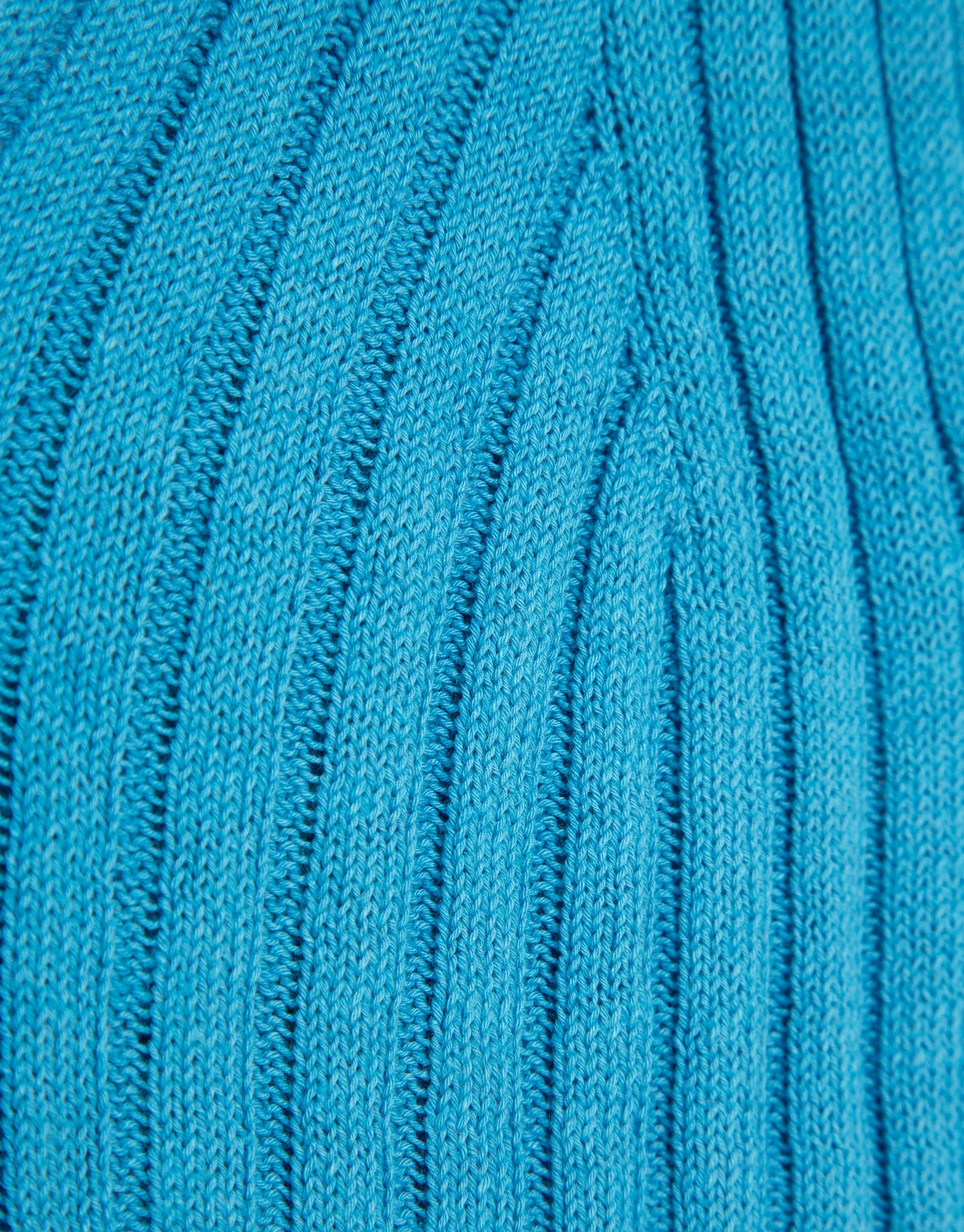 Blue ribbed armhole top - Woman - SS2026 | Roberto Verino