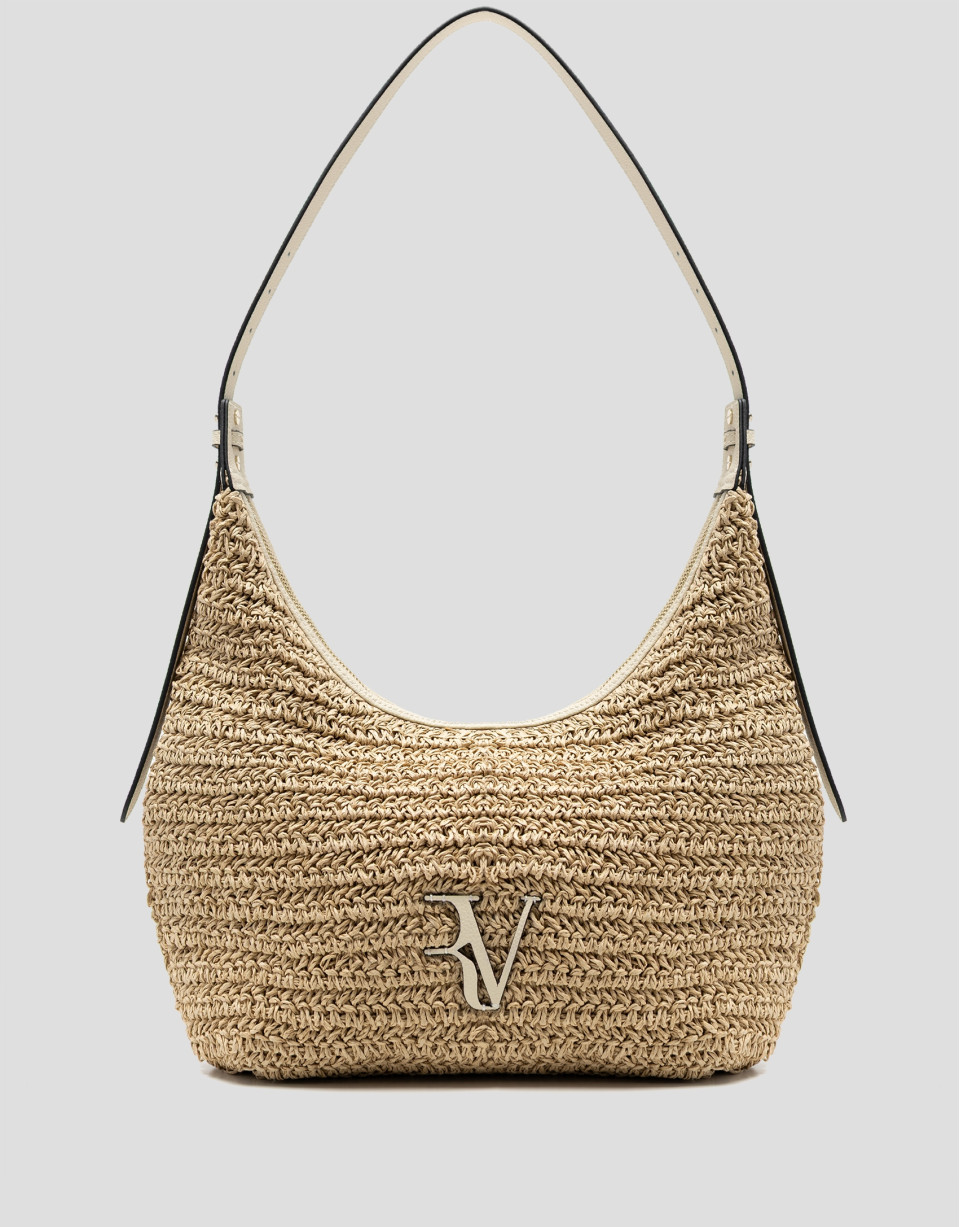 Jimena Hobo shoulder bag in ecru - Woman | Roberto Verino