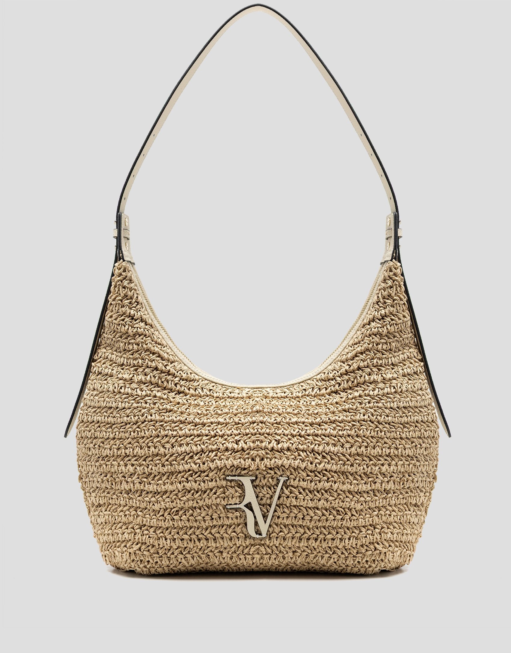 Jimena Hobo shoulder bag in ecru - Woman | Roberto Verino