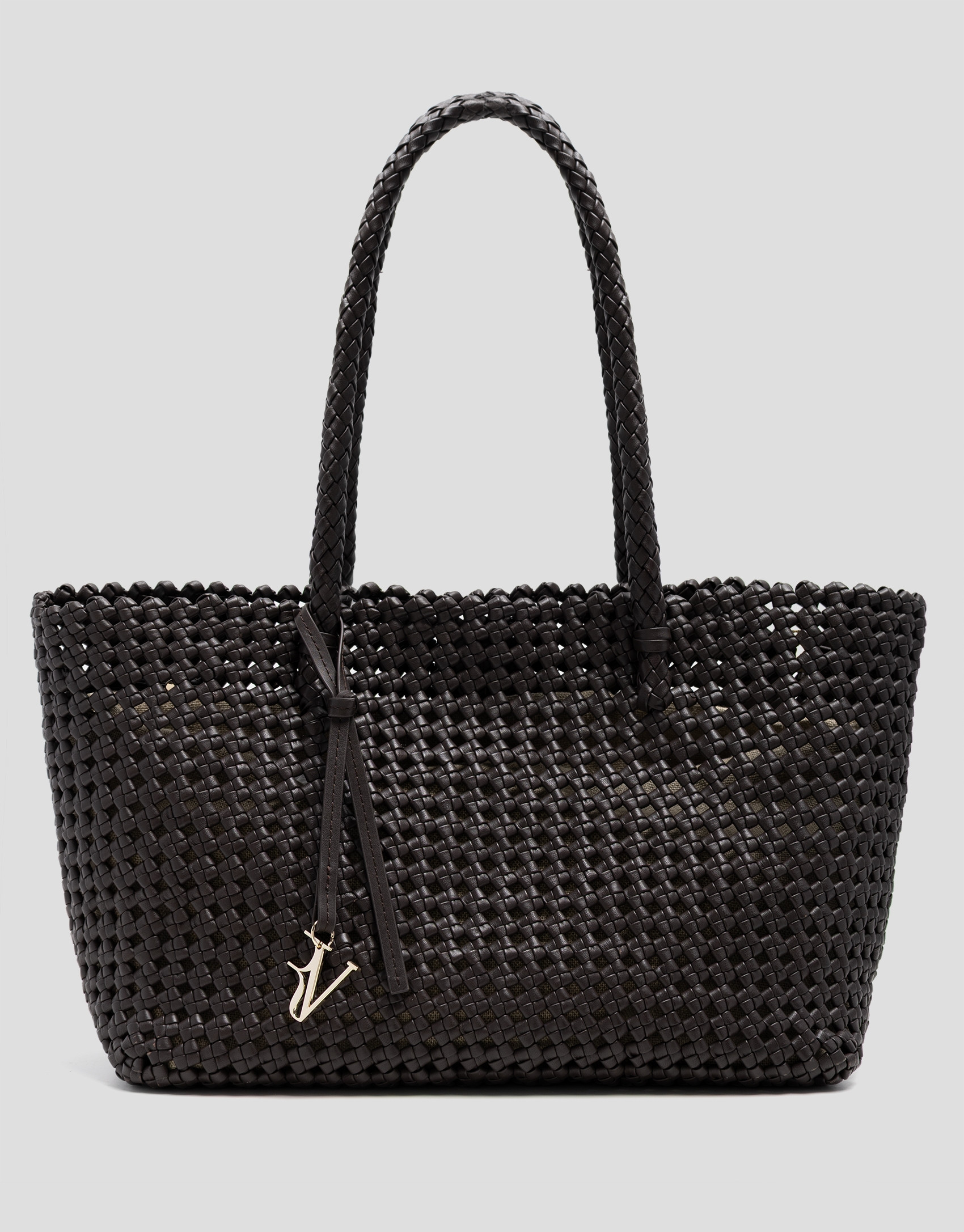 Bolso de hombro Paola Shopper piel anudada ... | Roberto Verino