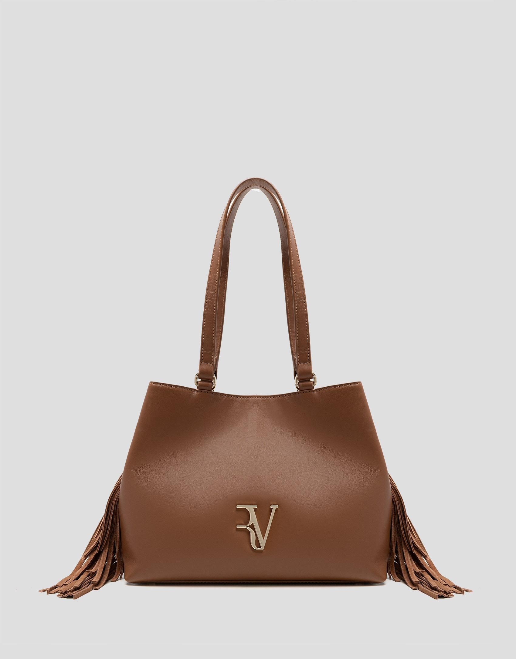 Bolso de hombro Cleo Hobo piel cámel - Mujer | Roberto Verino