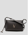 Lila shoulder bag in dark brown leather - Woman | Roberto Verino