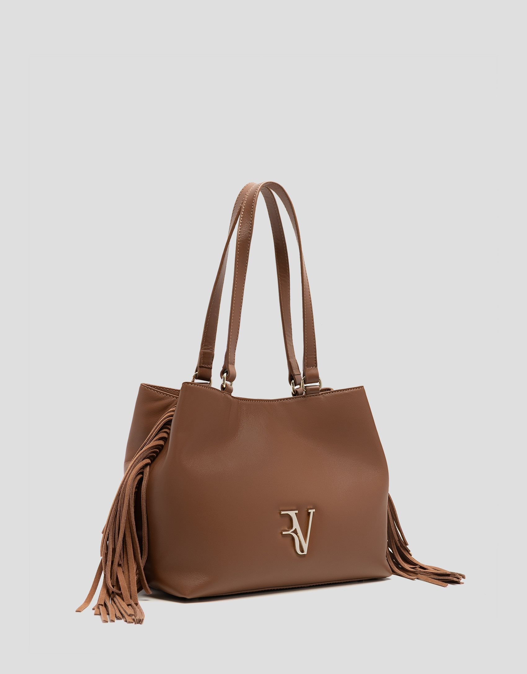 Bolso de hombro Cleo Hobo piel cámel - Mujer | Roberto Verino