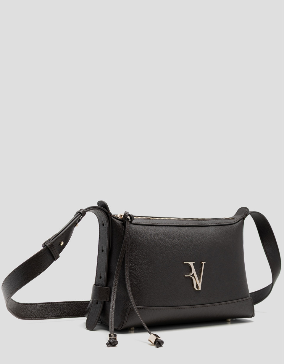 Lila shoulder bag in dark brown leather - Woman | Roberto Verino