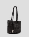 Paola Mini Shopper knotted leather shoulder ... | Roberto Verino