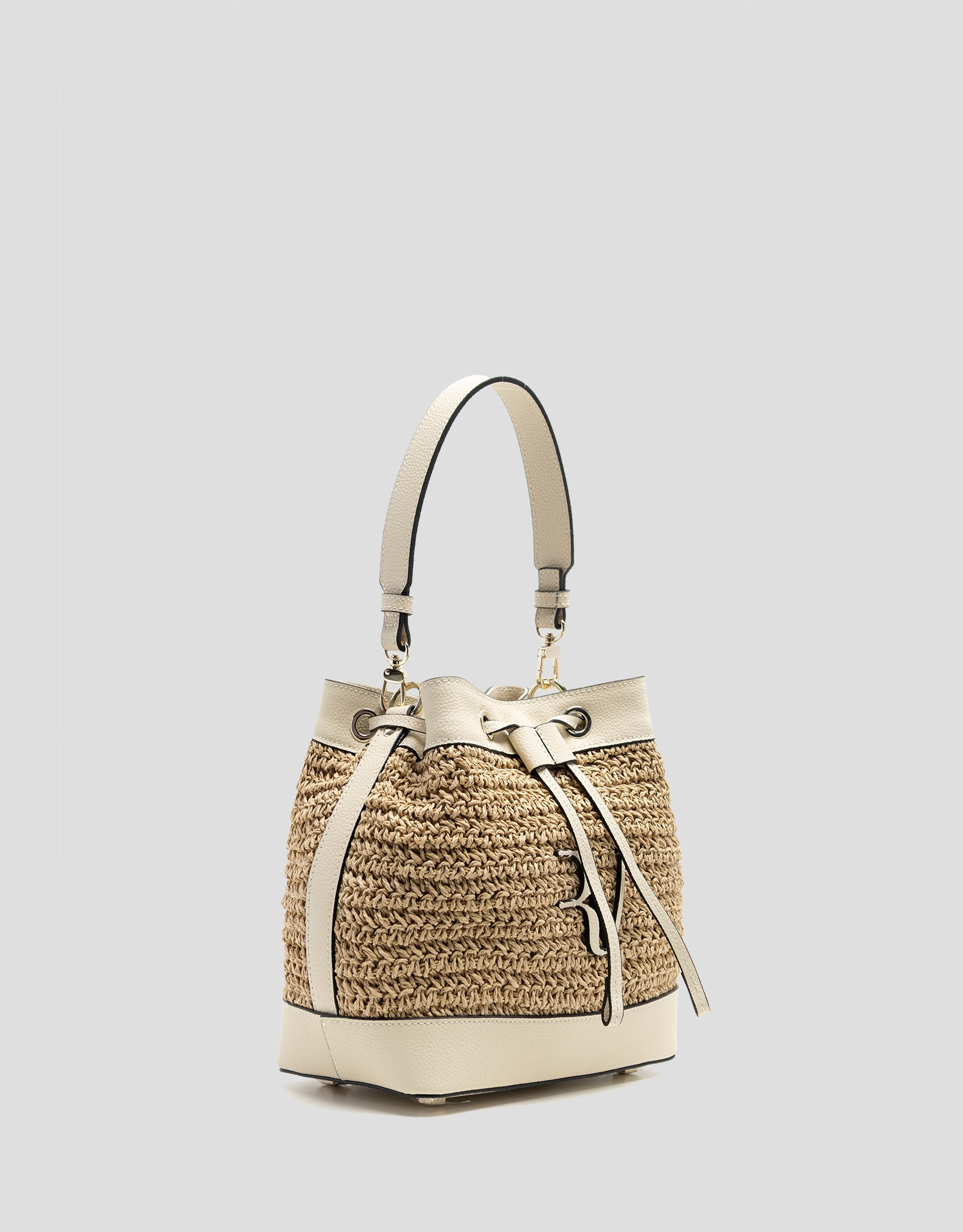 Bolso de mano Jimena Bucket crudo - Mujer | Roberto Verino