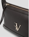 Lila shoulder bag in dark brown leather - Woman | Roberto Verino