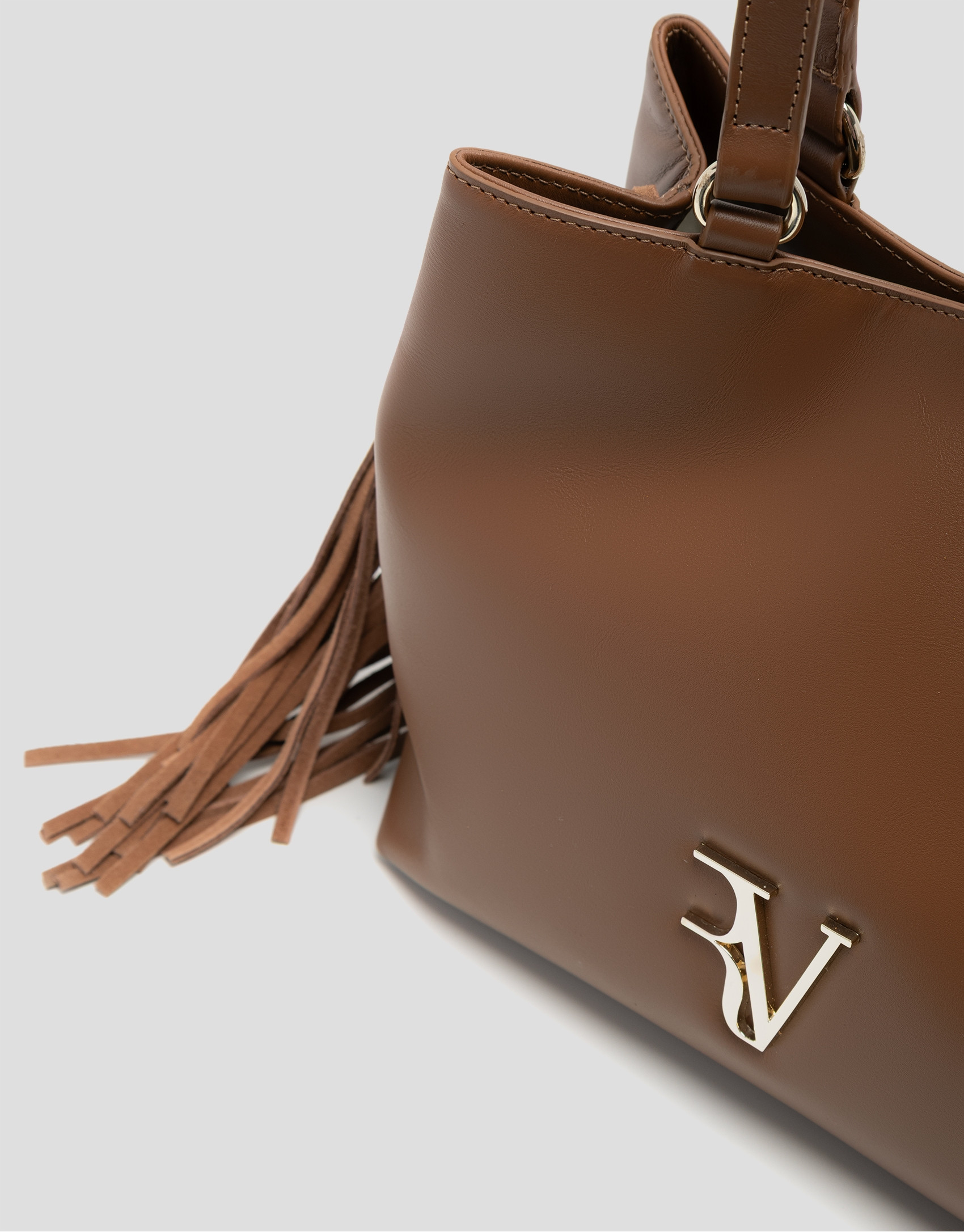 Bolso de hombro Cleo Hobo piel cámel - Mujer | Roberto Verino