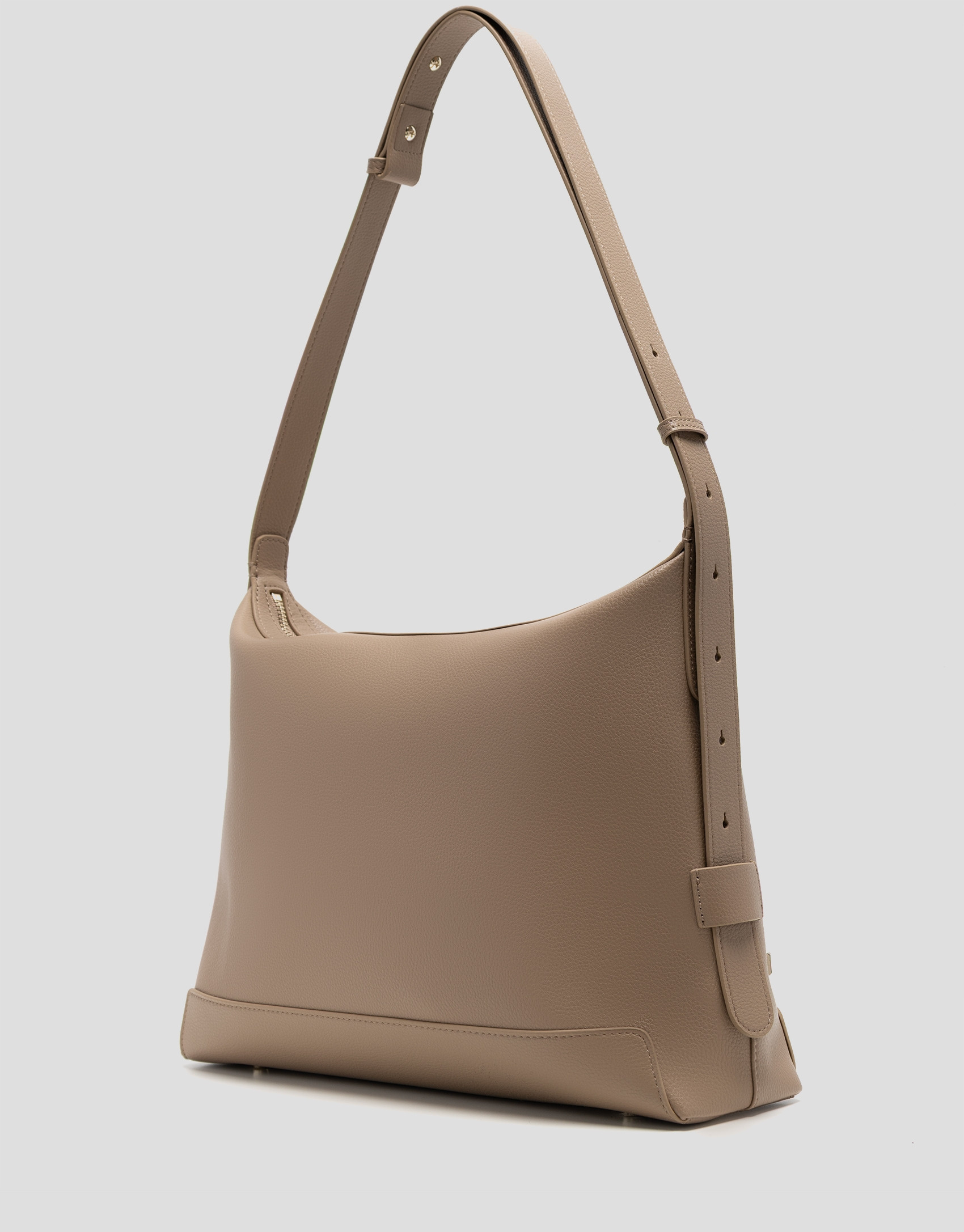 Lila camel leather hobo bag - Woman - SS2026 | Roberto Verino