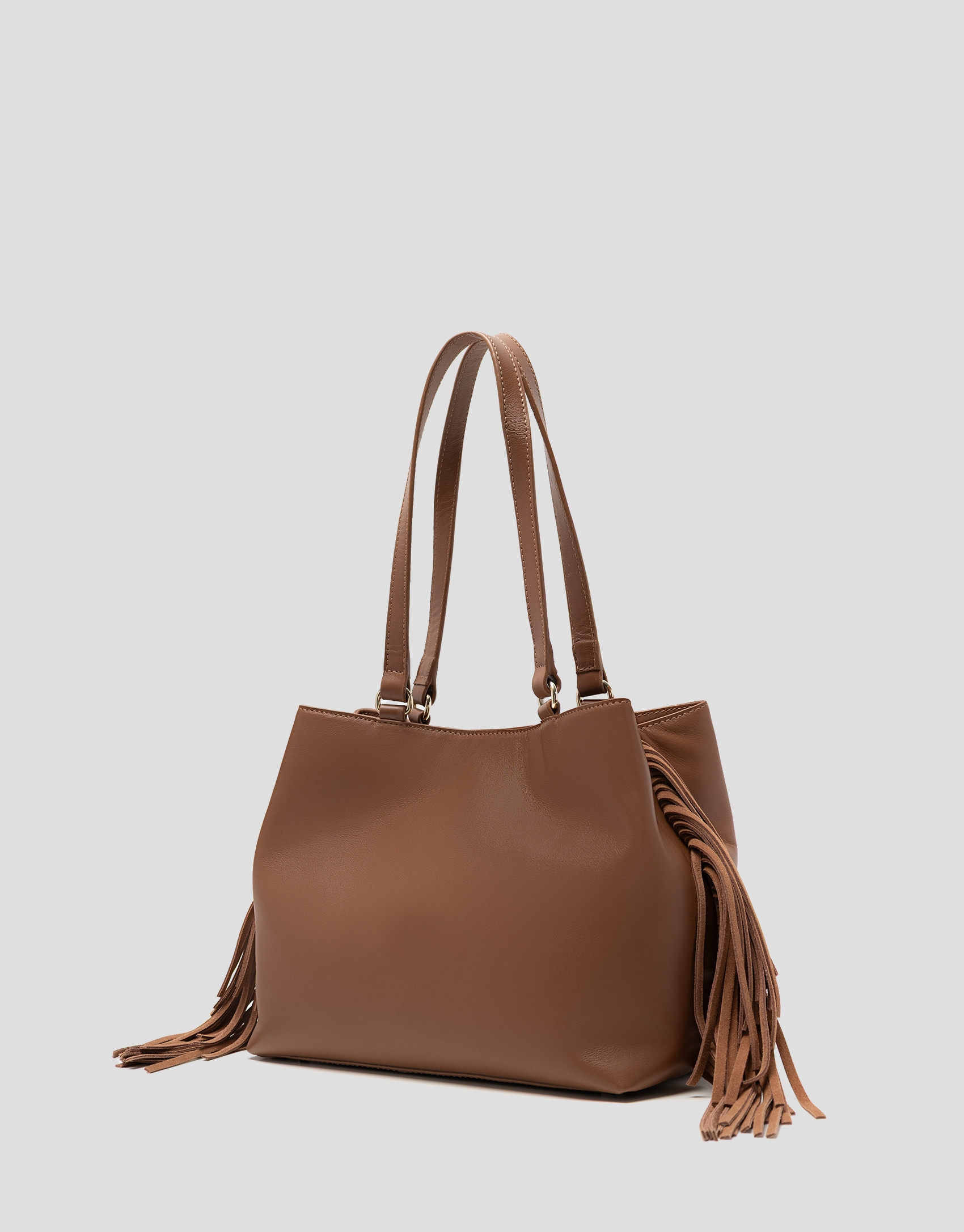 Bolso de hombro Cleo Hobo piel cámel - Mujer | Roberto Verino