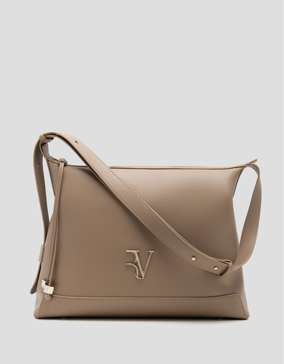 Lila camel leather hobo bag - Woman - SS2026 | Roberto Verino