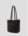 Paola Mini Shopper knotted leather shoulder ... | Roberto Verino