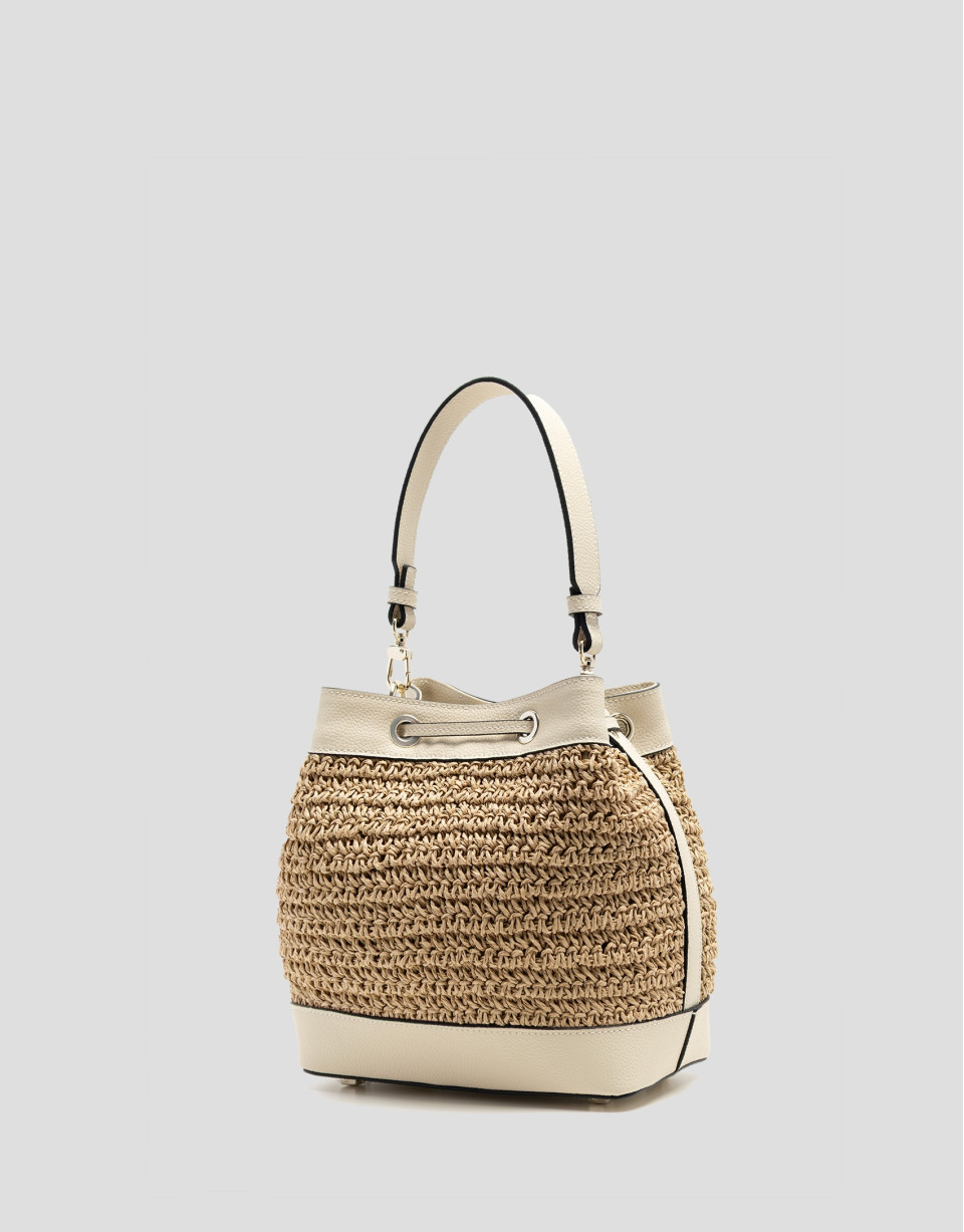 Bolso de mano Jimena Bucket crudo - Mujer | Roberto Verino