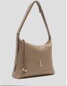 Lila camel leather hobo bag - Woman - SS2026 | Roberto Verino