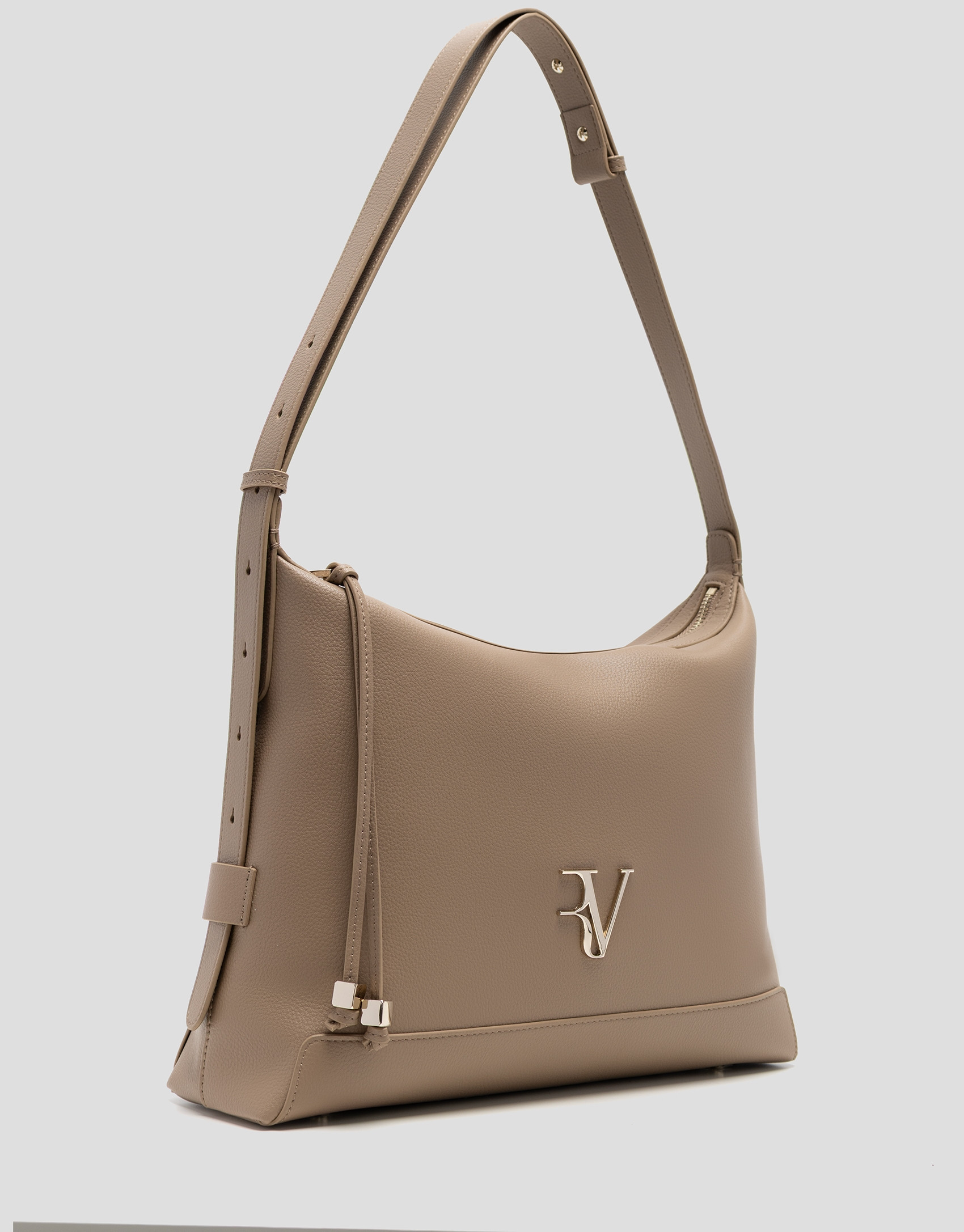 Lila camel leather hobo bag - Woman - SS2026 | Roberto Verino