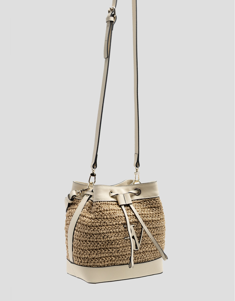 Bolso de mano Jimena Bucket crudo - Mujer | Roberto Verino