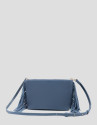 Cleo blue suede shoulder bag - Woman - SS2026 | Roberto Verino