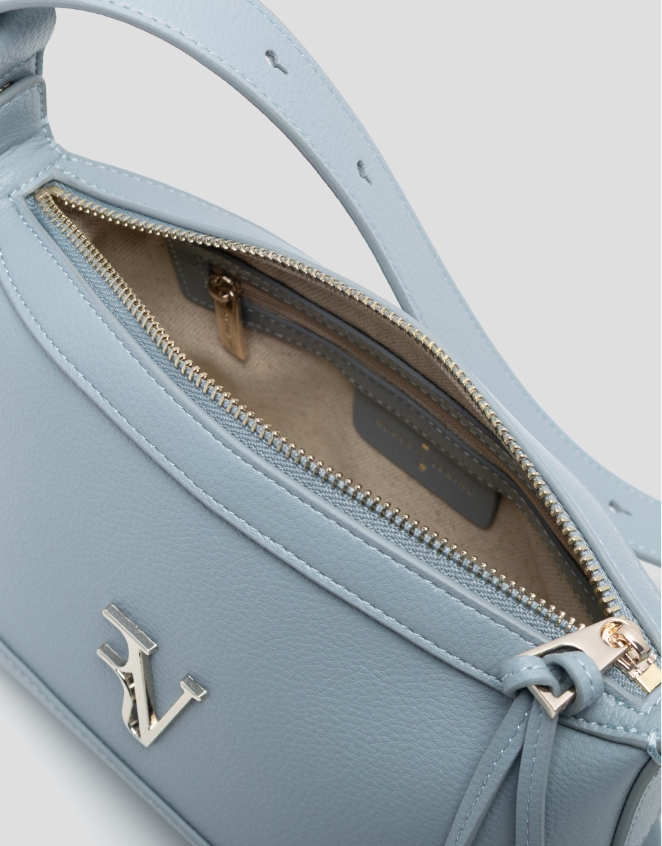 Bolso bandolera Lila mini piel azul claro | Roberto Verino
