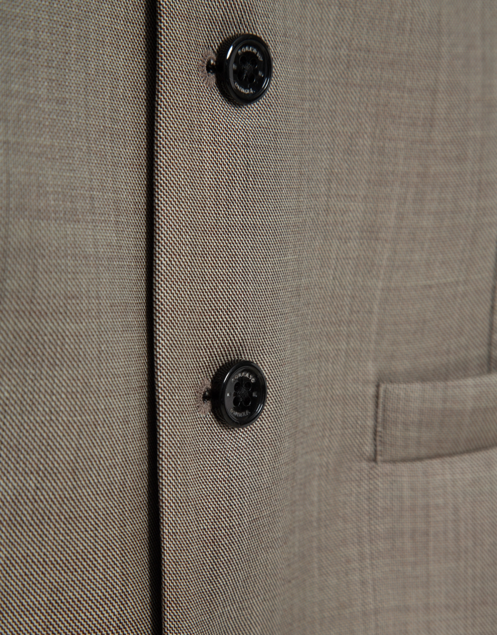 Dark mink wool faux plain waistcoat - Man | Roberto Verino