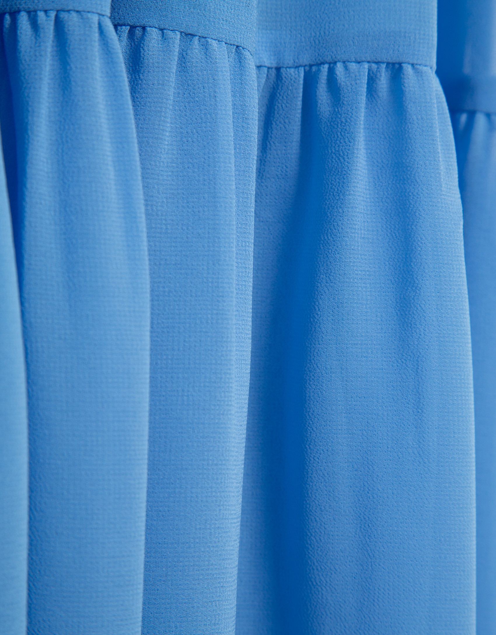Blue gathered maxi dress - Woman - SS2026 | Roberto Verino