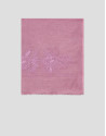 Fular lino/algodón rosa con estampado flores | Roberto Verino