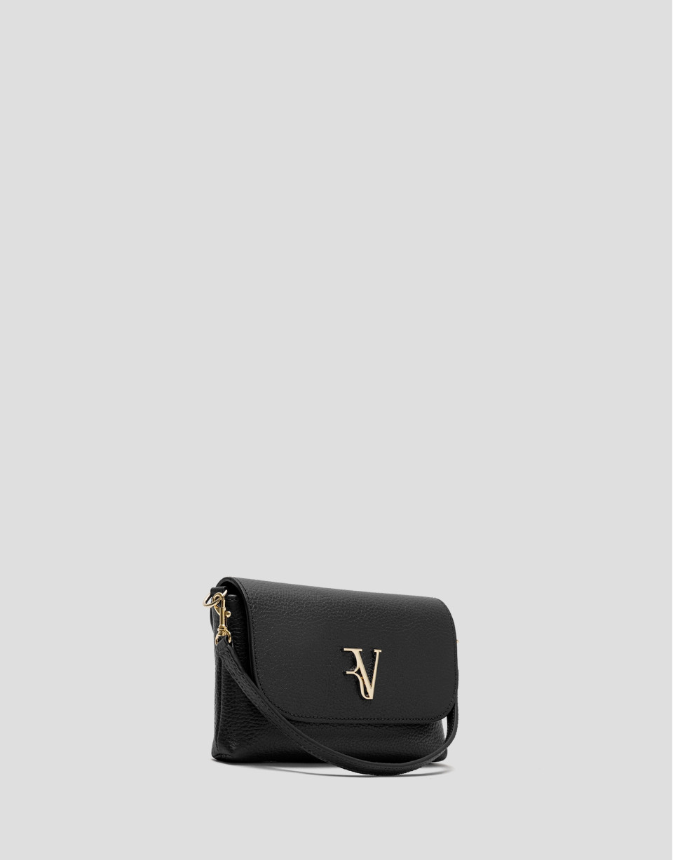 Rita black leather handbag - Woman - SS2026 | Roberto Verino