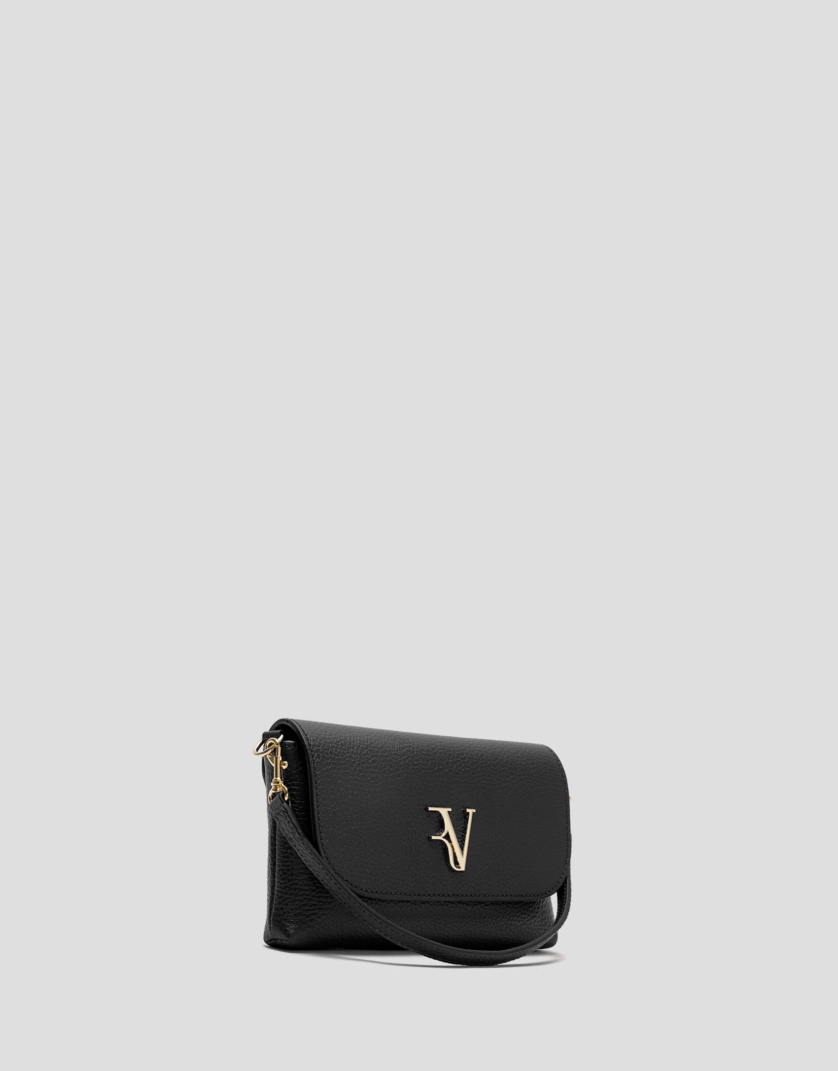 Rita black leather handbag - Woman - SS2026 | Roberto Verino