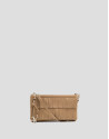 Chloe mini bag in hazelnut leather with fringe | Roberto Verino