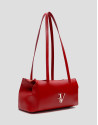 Bolso de hombro Megan Zipper piel rojo - Mujer | Roberto Verino