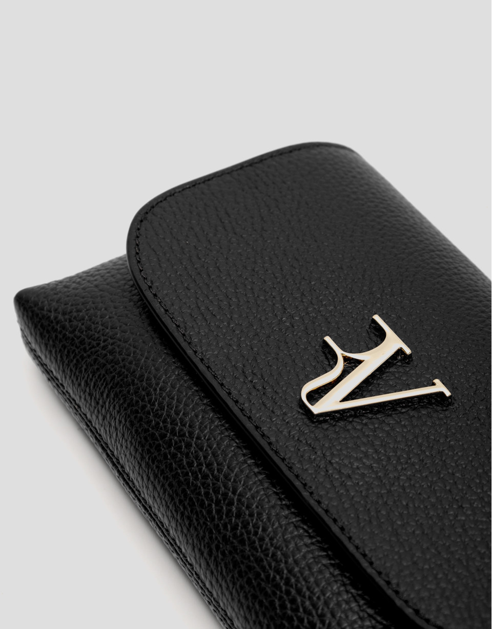 Rita black leather handbag - Woman - SS2026 | Roberto Verino