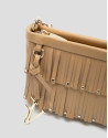 Bolso mini Chloe piel avellana con flecos | Roberto Verino