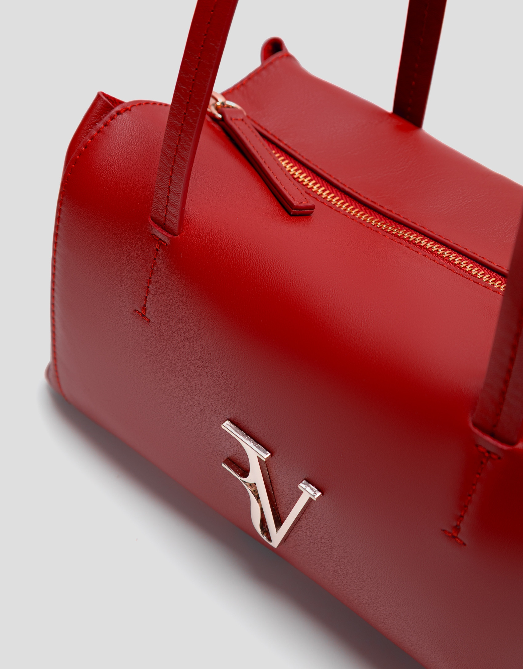 Megan Zipper red leather shoulder bag - Woman | Roberto Verino