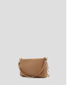 Chloe mini bag in hazelnut leather with fringe | Roberto Verino
