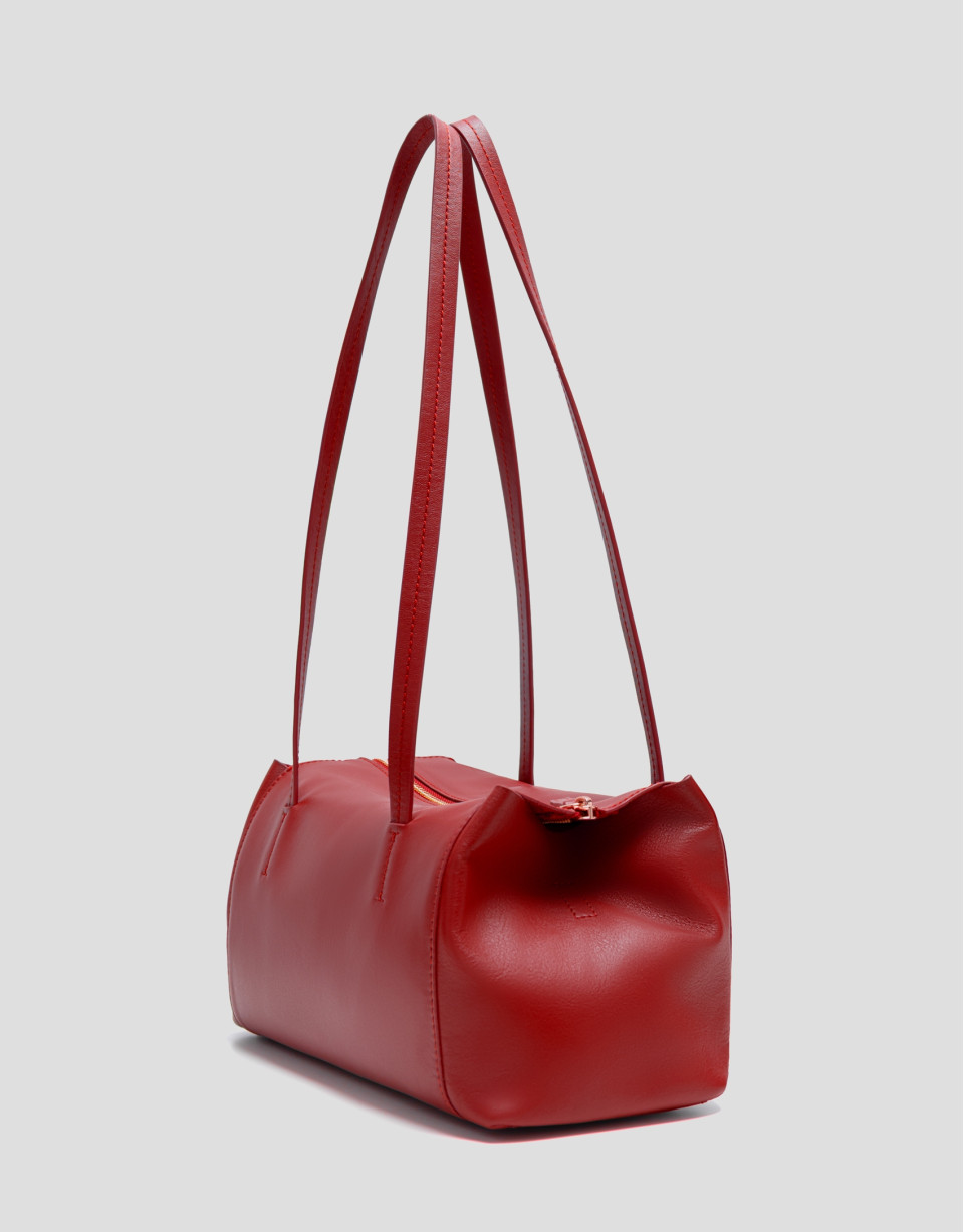 Megan Zipper red leather shoulder bag - Woman | Roberto Verino