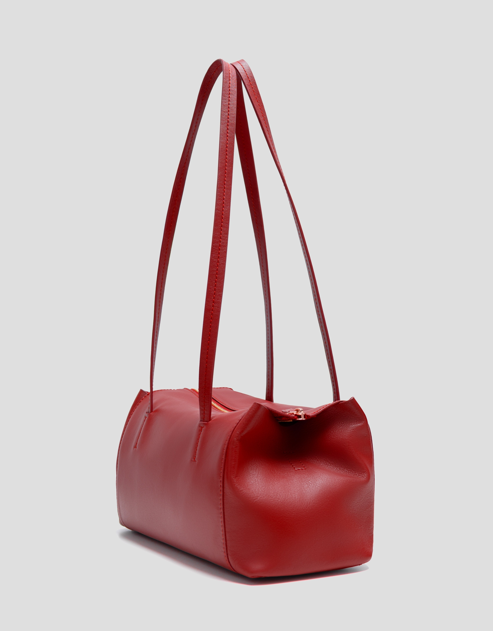 Megan Zipper red leather shoulder bag - Woman | Roberto Verino