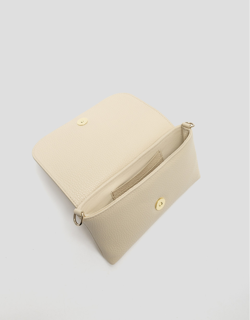 Rita beige leather handbag - Woman - SS2026 | Roberto Verino
