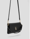 Rita black leather handbag - Woman - SS2026 | Roberto Verino