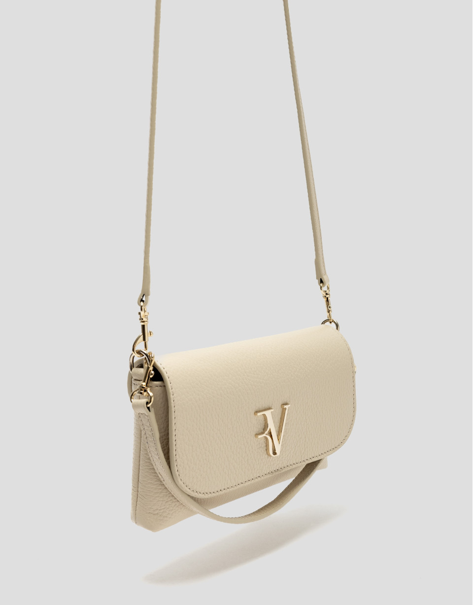 Rita beige leather handbag - Woman - SS2026 | Roberto Verino