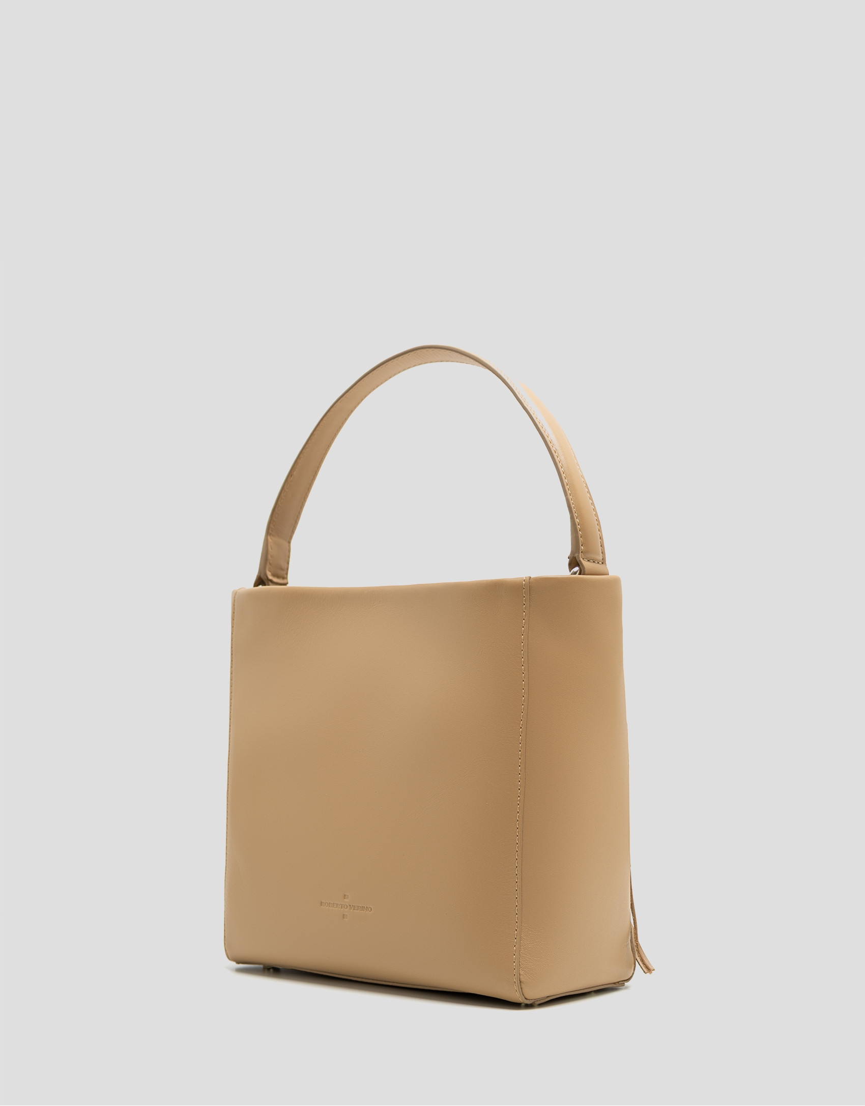 Bolso Bucket Chloe piel avellana con flecos | Roberto Verino
